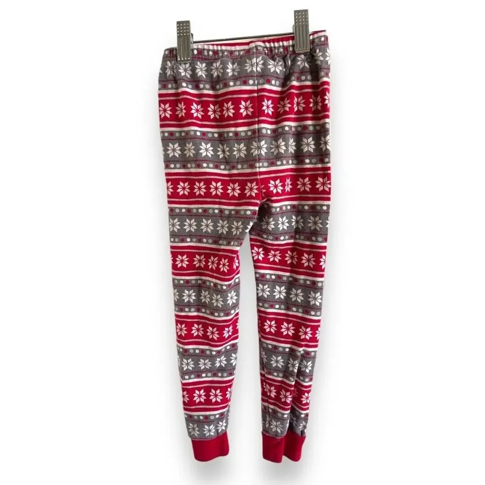 Gymboree‎ Unisex Pajamas Sz 4 Gymmies Howl-idays 2 Pc Red Gray White Dogs